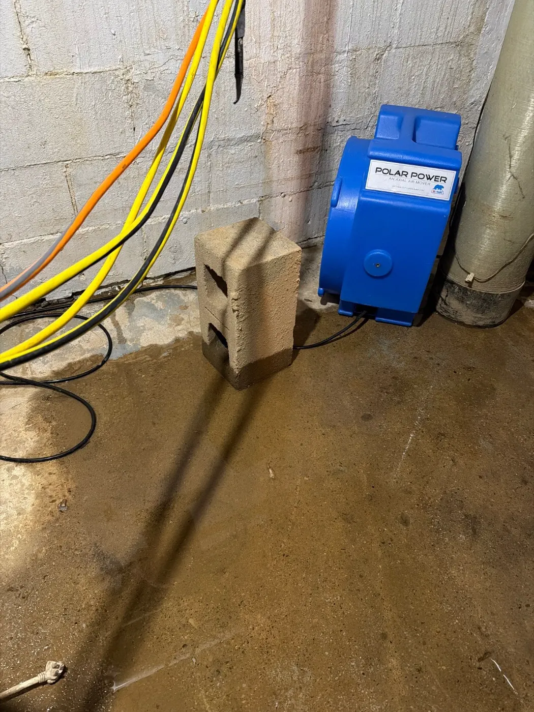 Basement water extraction in Stony Creek Indiana home